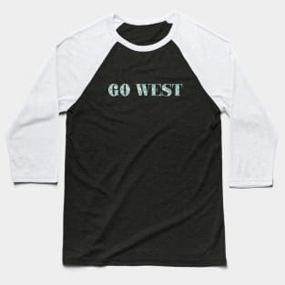 Go West, pattern Baseball T-Shirt